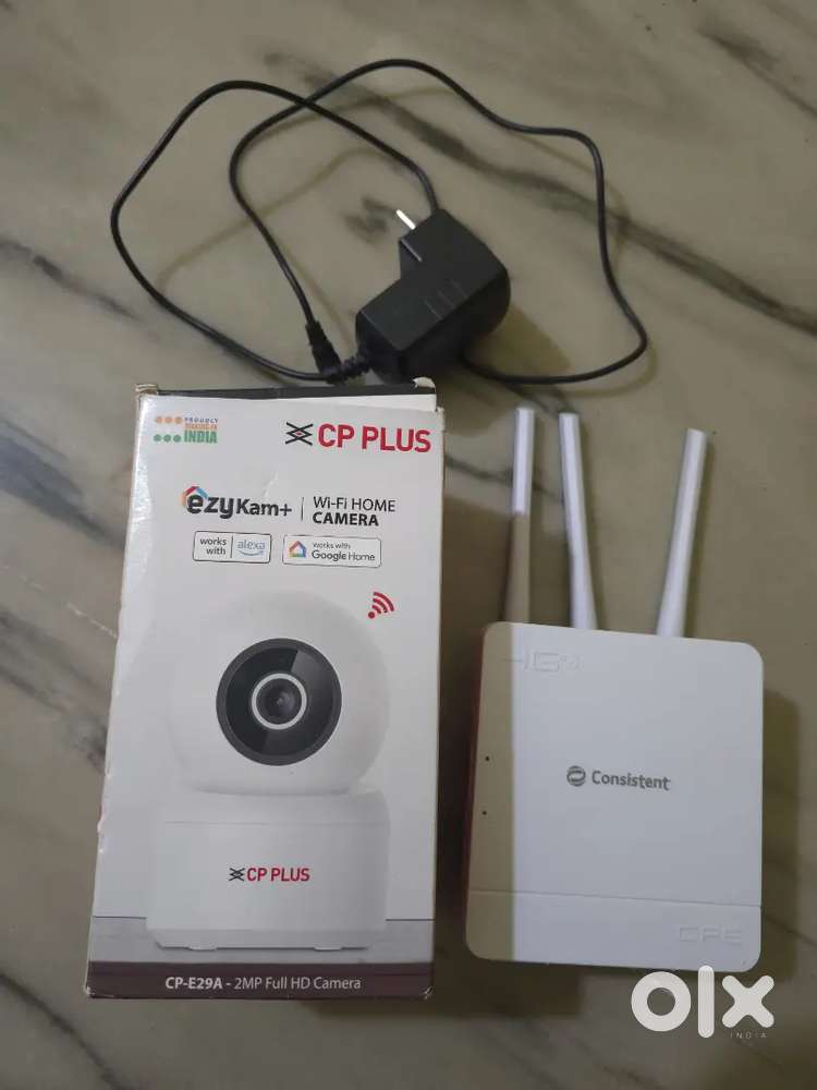 Cp plus camera and consistent router and many more accesories on sale