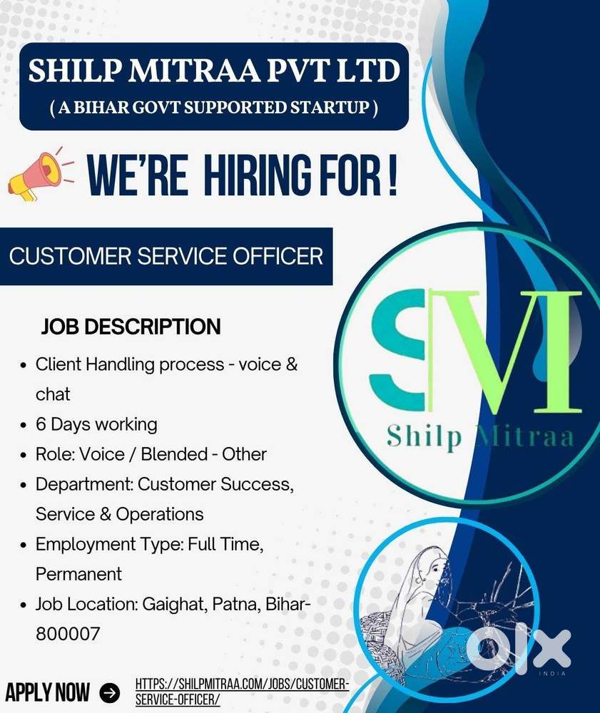 Hiring For Customer Service Officer