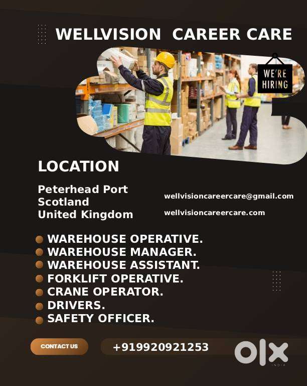 URGENTLY REQUIRED FOR WAREHOUSE FOR SEAFOOD COMPANY