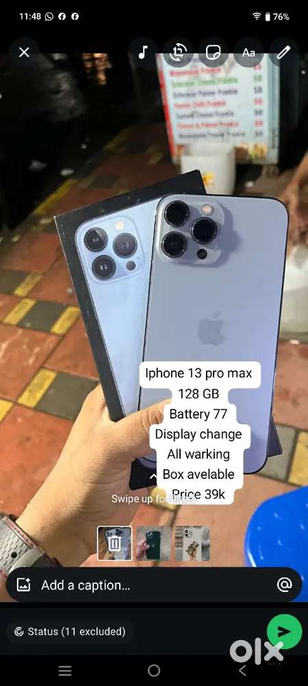 iPhone 13  5g 128 GB box available all og battery health 88