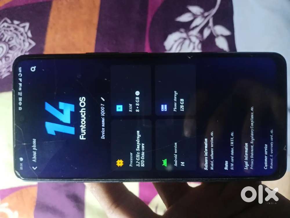 IQOO 7, 8/128, 5G IN condition