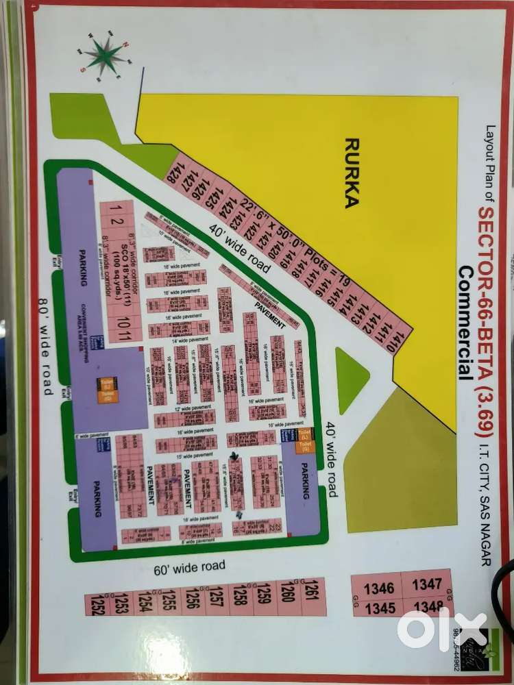 10 GAJ BOOTH AVAILABLE FOR SALE IN IT CITY 66-B AIRPORT ROAD MOHALI
