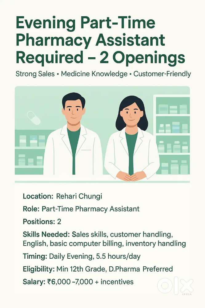 Part Time Retail Pharmacy Sales