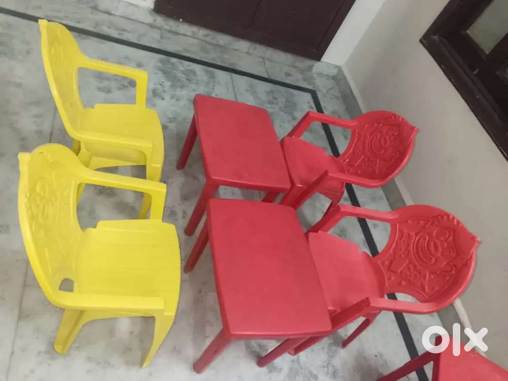 Chair table, swing ( play school thing's)