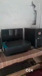Computer screen cpu printer all setup