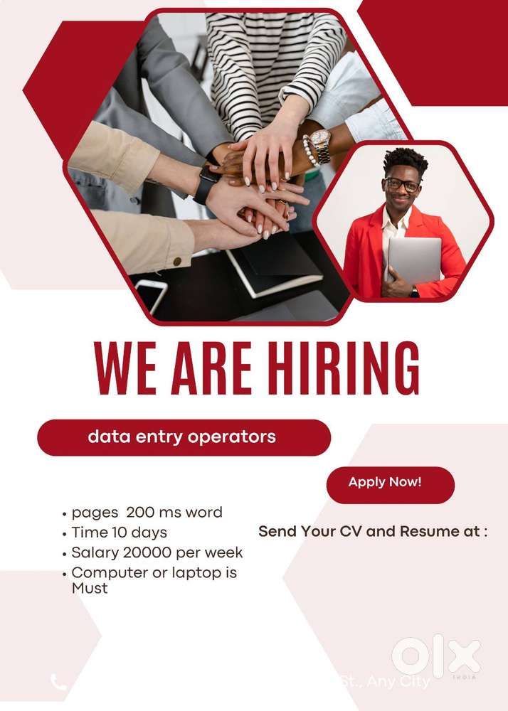 Computer Operator, Data entry Operator, and Work From Home