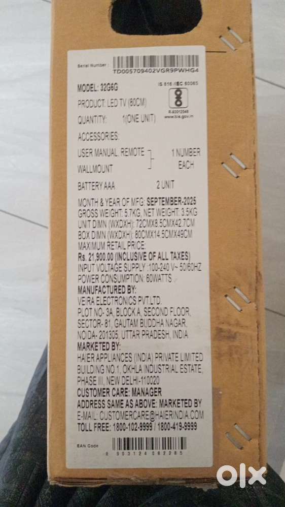 Haier LED TV 80cm