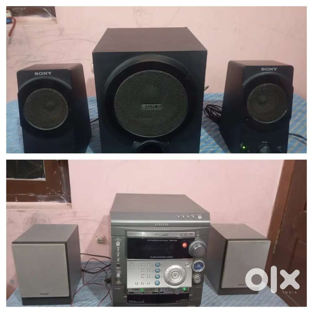Hi-Fi musical system Samsung Sony speaker and 2.1 home theatre Sony