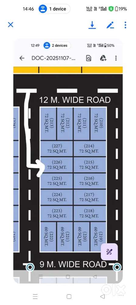 72 sq mtr plot for sell @ 4,50000 rs only