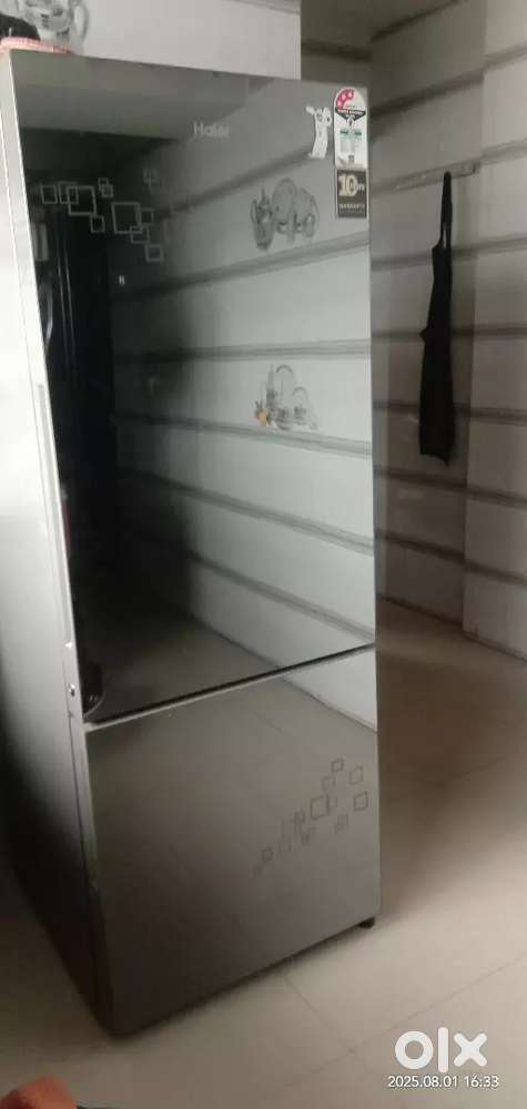 Hair double door fridege full glass mirror