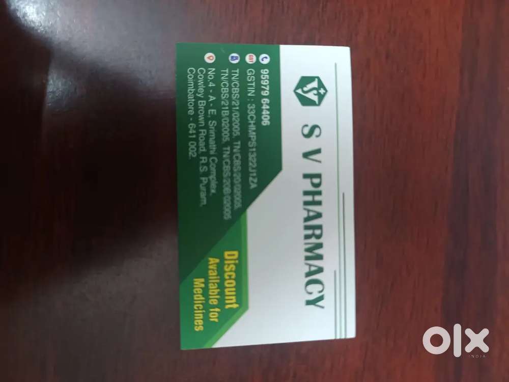 Female staff for Medical shop Rs puram coimbatore