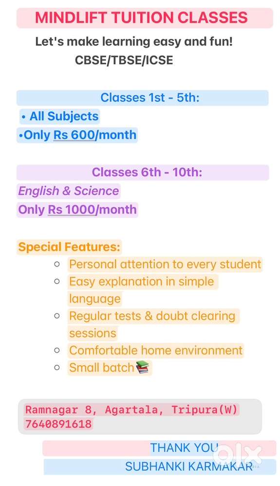 MINDLIFT TUITION CLASSES