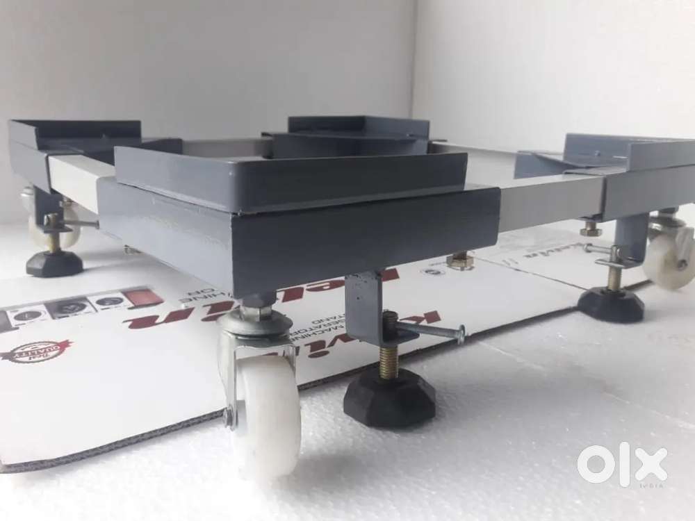 Washing machine adjustable trolley