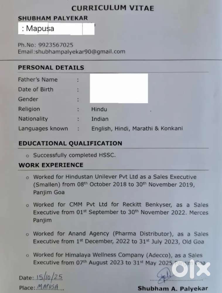 Field Sales executive