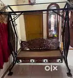 Solid Wood & Iron Garden,Balcony Swing, Hammock, Jhula, Cradle - 3 Sea