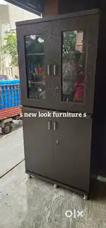 Wooden glass Door cabinet .all type available
