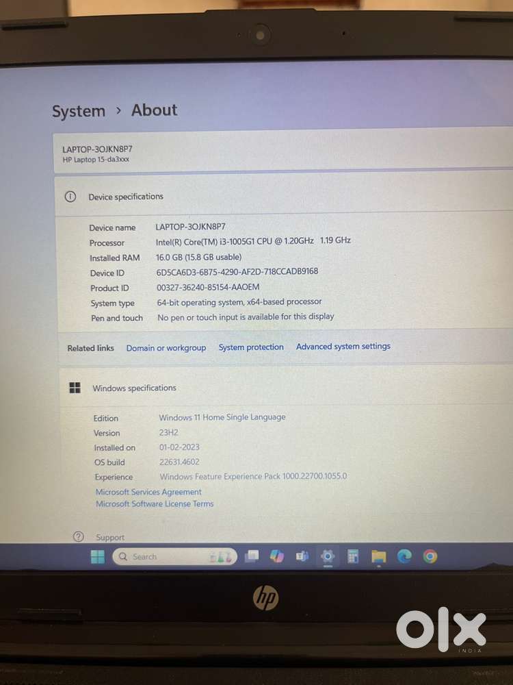 HP 15 laptop