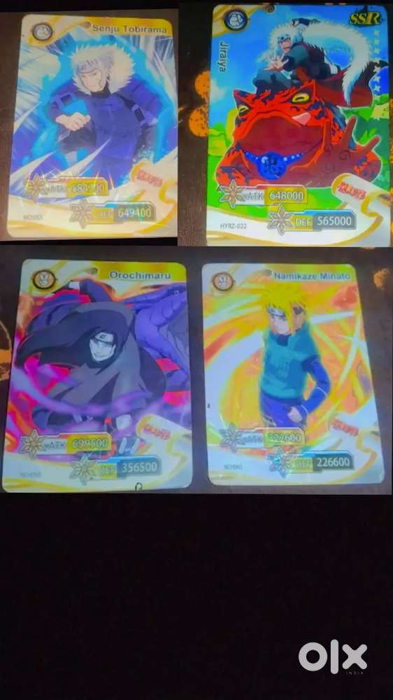 Naruto FanCards Jiraiya(SSR Style),Senju Tobirama,Namikaze Minato