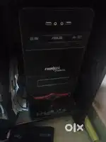 Desktop computer with monitor