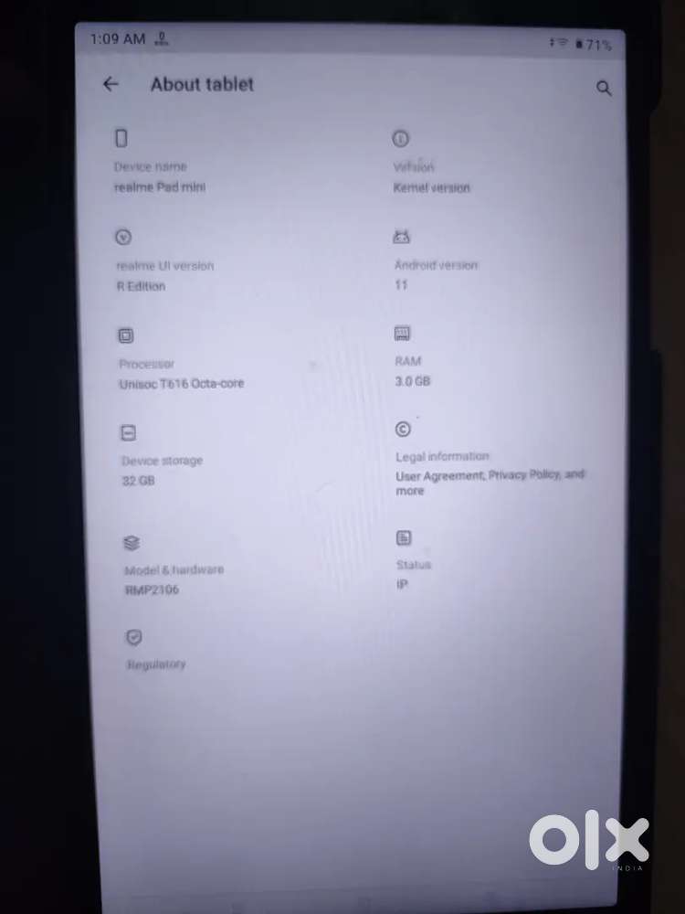 REALME PAD MINI (wifi only )