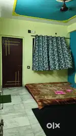 2bhk flat with big rooms 2 bathrooms 1 attached . Road side balcony.