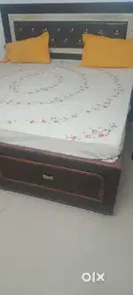Double Bed with storage space Box, Side Tables and Mattress