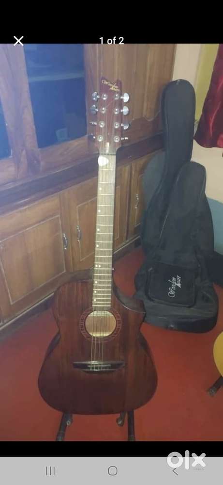 Wooden heart guitar 8 cum 6 string