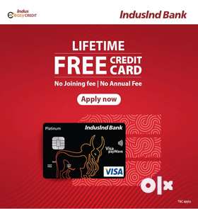 Get instant lifetime freeIndusInd Bank Credit Card &enjoy a world of offersEarn attractive rewar...