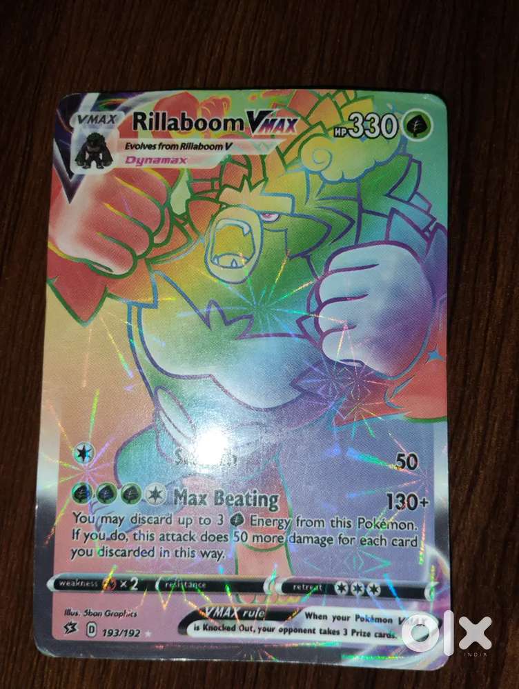 Pokemon Card Rillaboom VMAX