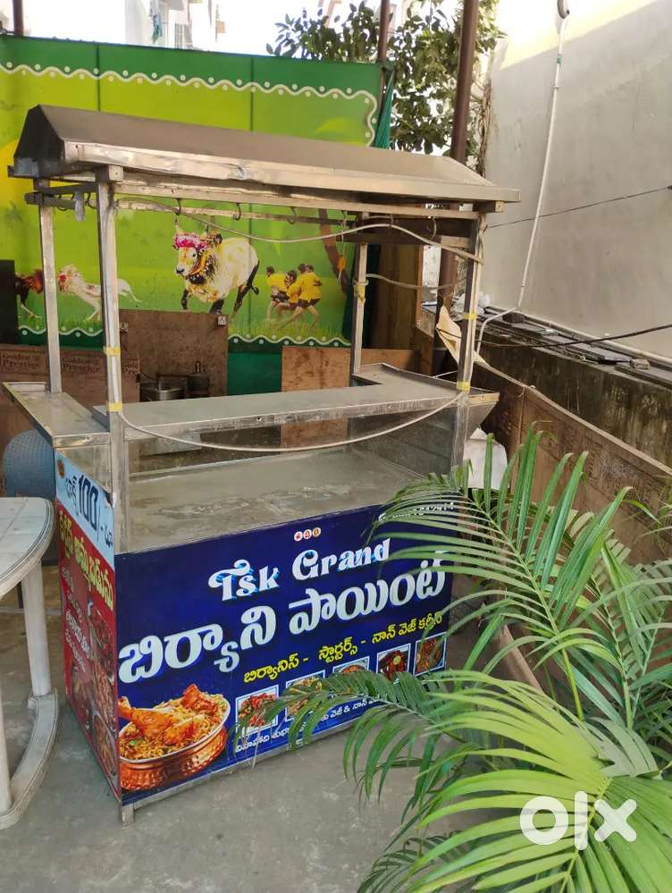 Food stall, lighting boards, CC cameras,Deep freezer,sofas