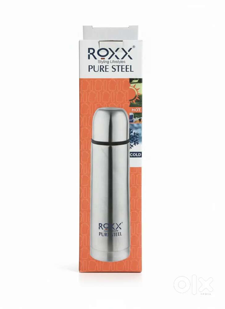 ROXX Premium Pure Steel Thermos Bottle 1L – Double Wall, Unused