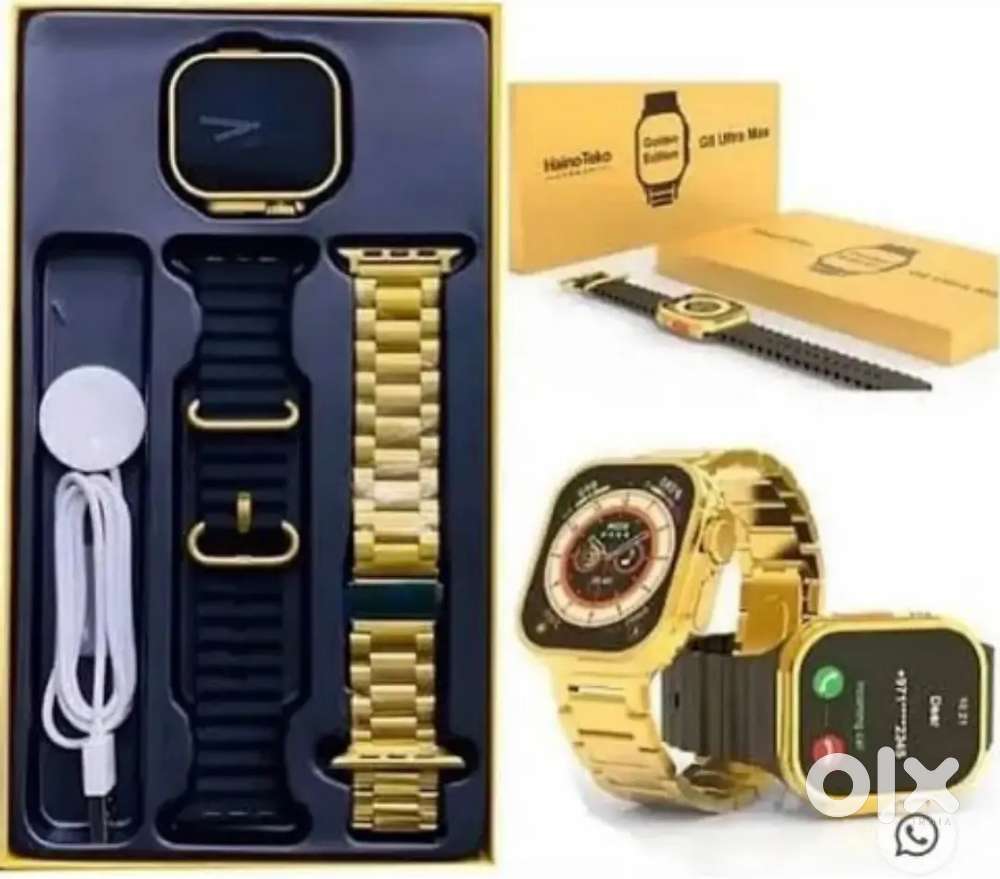Nice goldan watch with strap and full function