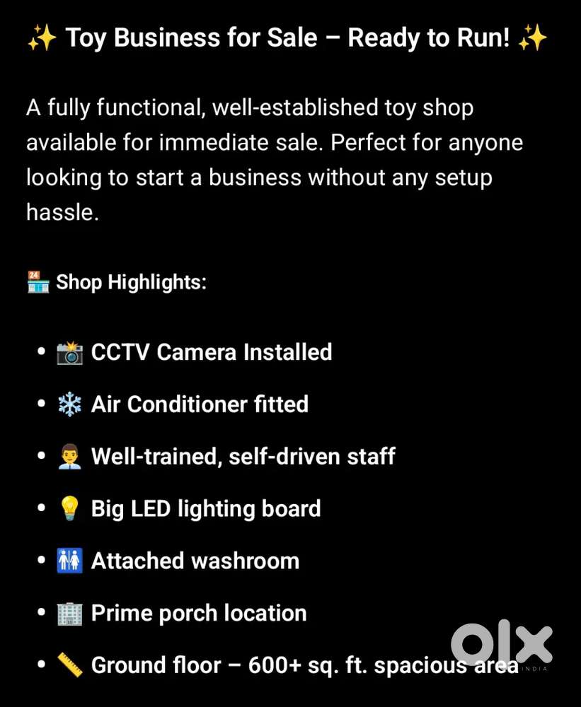 Toy Business for Sale