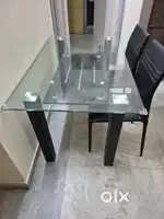4 seater dining table with 4 chairs