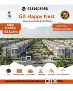DTCP RERA GATED LAND FOR SALE  BANK LOAN  SARAVANAMPATTI