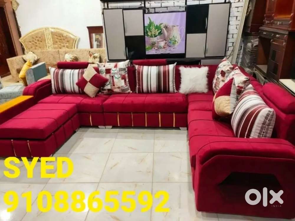 Brand new l shape corner sofa set 3year warranty bed cot dining WS110