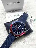 Lacoste men blue brass dial and blue straps analogue watch