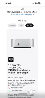 Mac Mini M4 Pro With Apple Care +