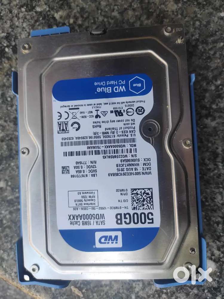 Gb blue Hard disk 500gb