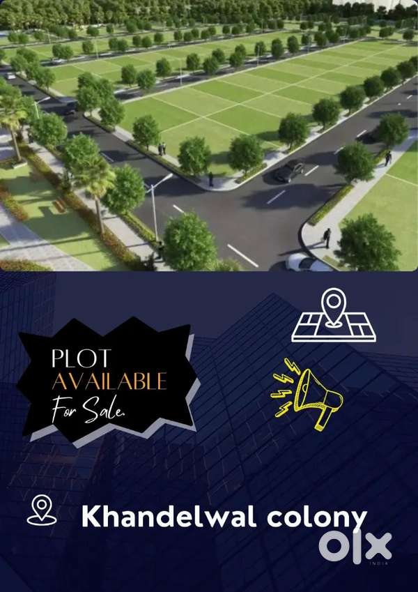Khandelwal colony plot for sale with 100% finance facility available.