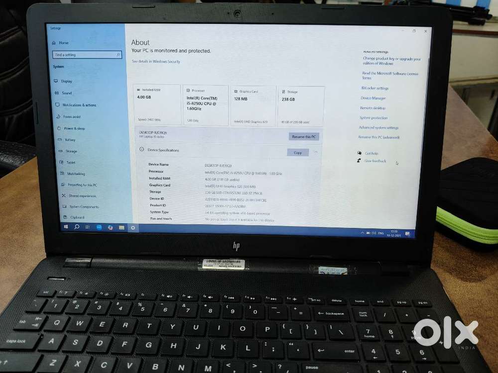 HP, 7 years Old, Intel Core i5-8250U CPU