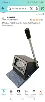 KANAbee PVC ID Card Die Cutter Full Metal Body Round Corner