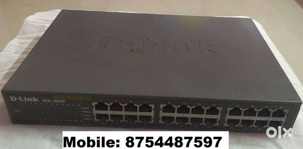 D-Link 24 Port fast ethernet desktop switch with power cable