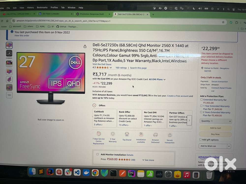 Dell Monitor 68.68 cm