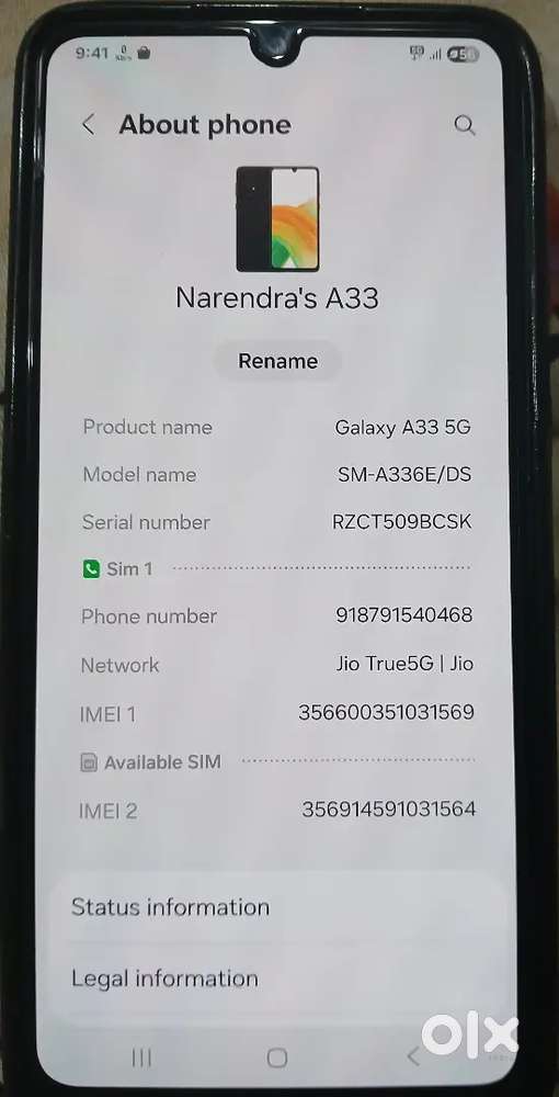 Battery100% ,Samsung A33 5G Dual 5G  Selling bcoz i have i phone too..