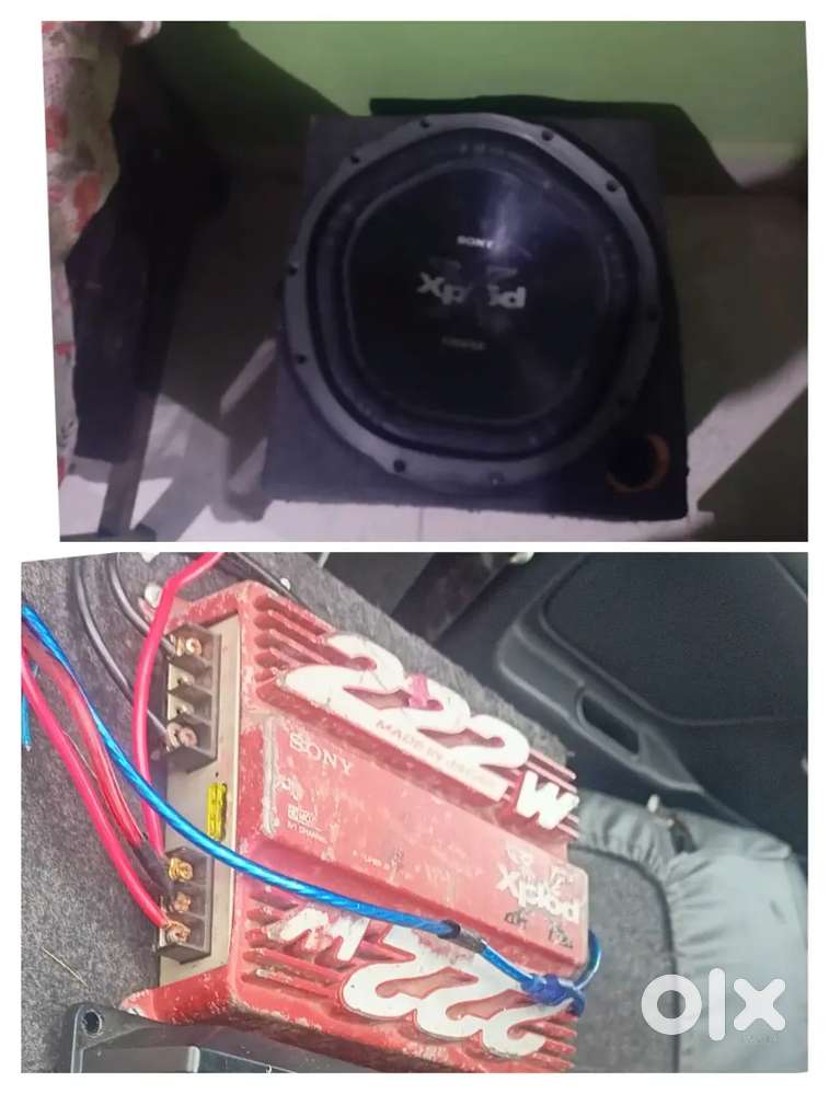 Sony woofer and box and amplifier