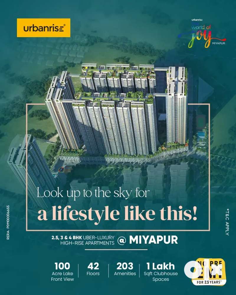 Luxury 4 BHK flats in 42 floors Apartmt in gated community @ Miyapur.