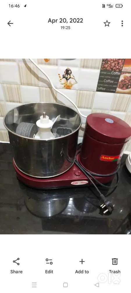 Wet Grinder 1,   Handy Gas stove 1.