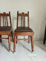 Set of 4 pure Sagwan dining table chair