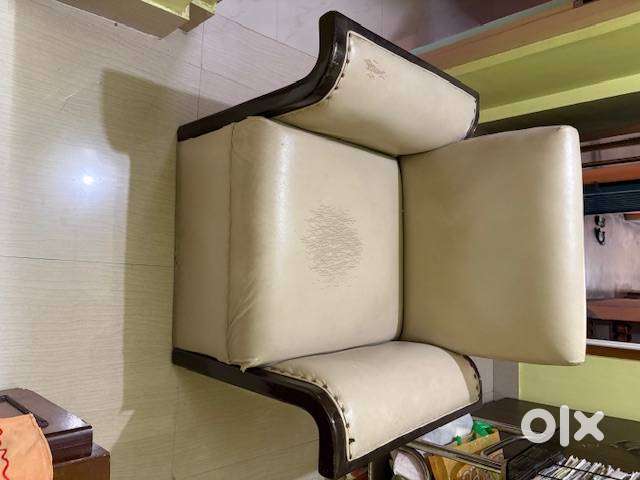 2 nos wooden single seater sofa